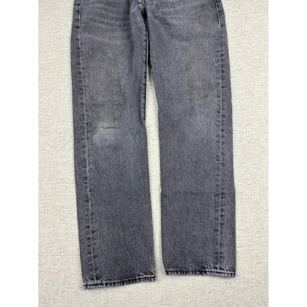 Levis 501 Mens 30x30 Jeans Grungy Stone Washed Grey Denim Honeycombing Fade